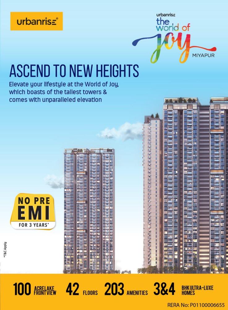 No Pre-EMI For 3 YRS Offer HNS Urbanrise The World Of Joy Miyapur no pre emi for 3 yrs offer hns urbanrise the world of joy miyapur